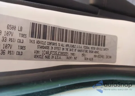 2018 Jeep Grand Cherokee High Altitude 4X4 from USA, damaged, VIN 1C4RJFCG5JC393221